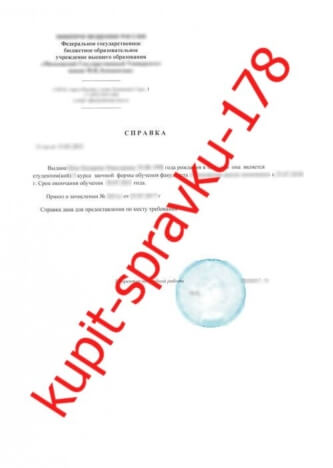купить справку об обучении в Петербурге